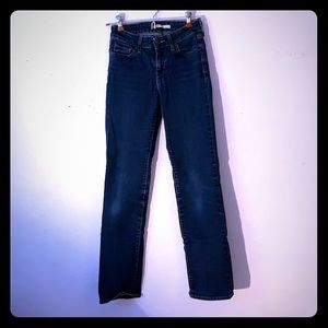 Dark-Blue Levi’s Straight-Leg Jeans